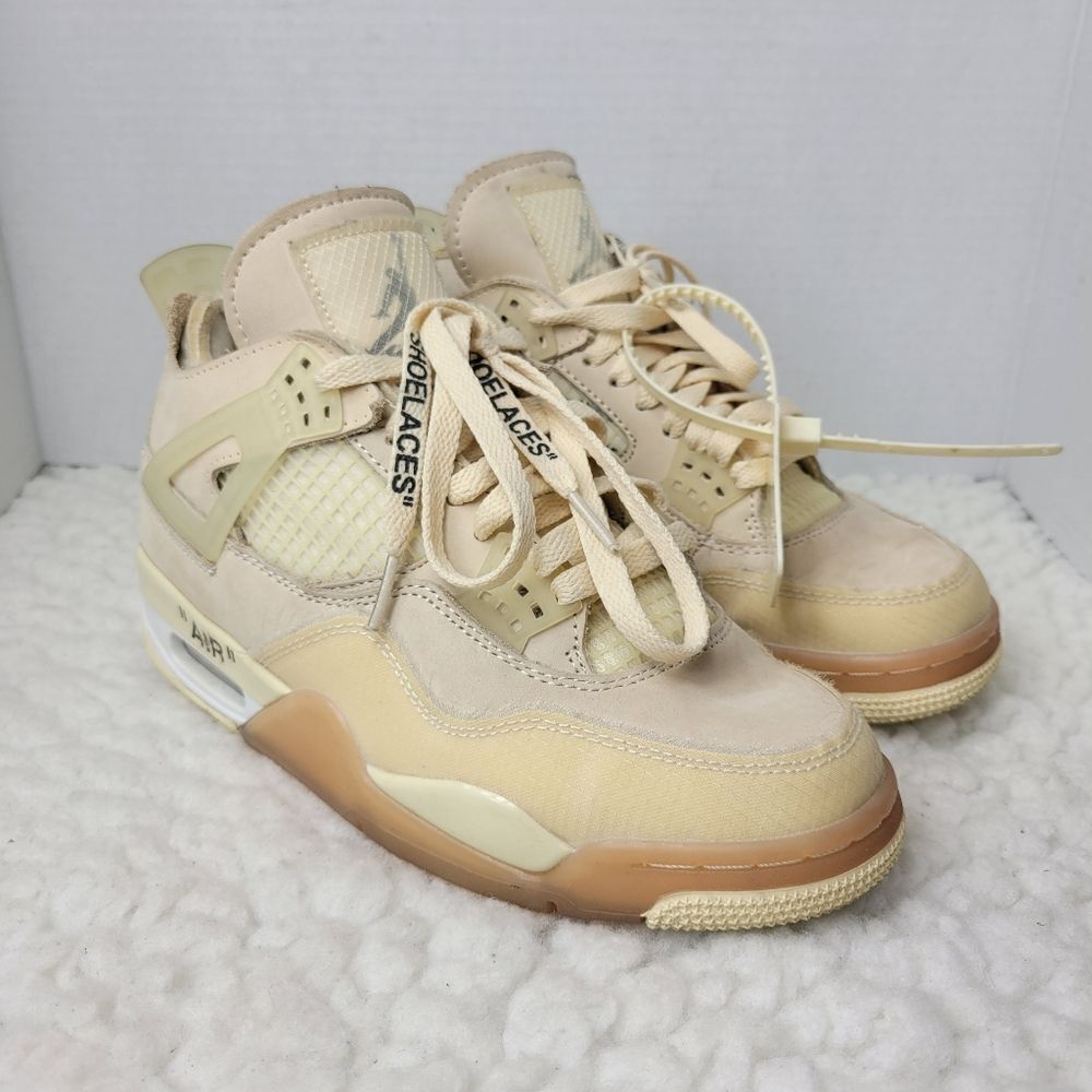 Nike Air Jordan 4 Retro SP x Off-White “Sail” Women' Size 8.5 US - CV9388-100.